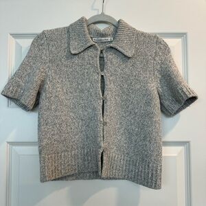 Abercrombie & Fitch Gray Button-Up Cardigan